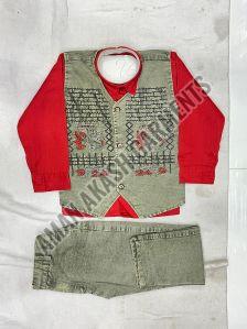 Polo Neck Kids Denim Baba Suit, Age : 3-5years