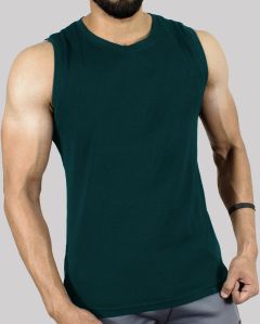 Plain Mens Sleeveless T Shirt For Gym Wear