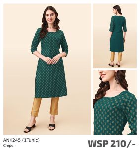 Checked Chanderi Sbr Designer Ethnic Kurtis, Age Group : Teenage