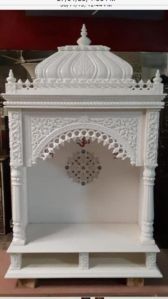 Polished Carved Marble Temple, Color : White