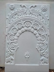 Polished White Marble Wall Panel