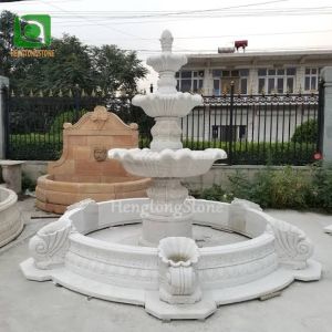 Polished White Marble Fountain, Design : Antique