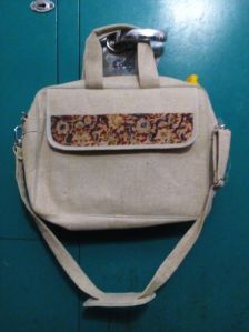 Plain Jute Laptop Bag, Handle Type : Loop Handle