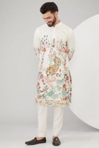 Mens Digital Print Kurta Fabrics