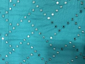 Rayon Mirror Work Fabrics