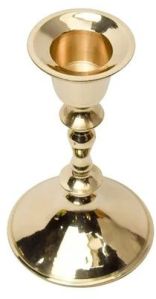 Printed Polished Brass Candle Stand, Mounting Type : Tabletop