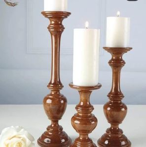 Wooden Candle Holder Stand