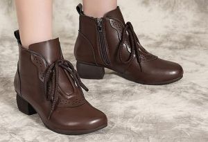 Ladies Leather Shoes, Color : Black, Brown