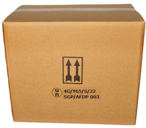 Printed Water Repellant Coating Virgin Kraft Paper UN Approved 4G Boxes, Shape : Square, Rectangular