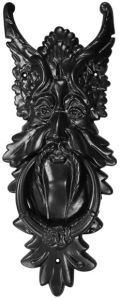 21 Inch Gothic Face Antique Iron Door Knocker