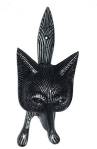 Fox Iron Door Knocker, Color : Black