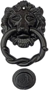 Lion Black Antique Iron Door Knocker