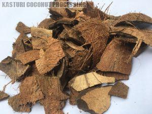 Frosted Organic Coconut Shell Pieces For Handicraft