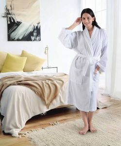 Plain Cotton Bathrobe For Hotel