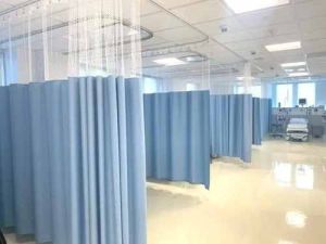 Plain Hospital Curtains Fabric, Color : Blue