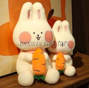 35 Cm Carrot Bunny Stuffed Toy For Interior Decor, Kids Playing