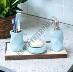 Plain Polished Ceramic Bathroom Set