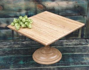 Square Wooden Cake Stand