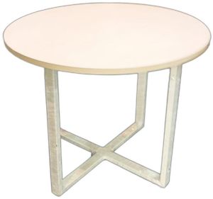 White Wooden Round Table