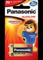 PANASONIC Alkaline Batteries 6LR61T 1pcs (9v Size)