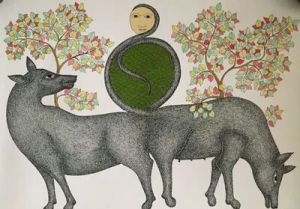 Story Of A Dog and Fox  Painting