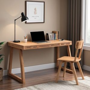 Polished Wooden Office Table, Shape : Rectangular