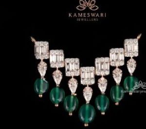 Diamond Emeralds Beads Pendant