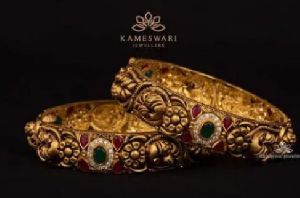 Gold Nakas Bangles, Gross Weight : 71.755 Gram