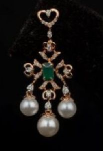 Pearl Drop Diamond Earrings