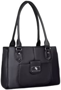 Faux Leather Black Color Shoulder Bag