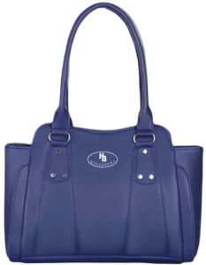 PU Leather Blue Color Shoulder Bag