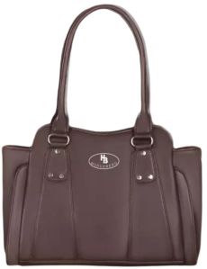 PU Leather Coffee Color Shoulder Bag