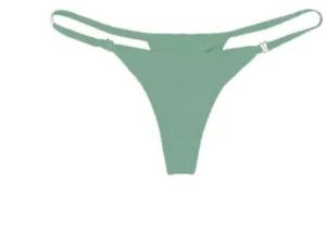 Solid Low Coverage Thong Green