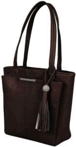 Solid Stylish Handheld Tote Bag In Brown