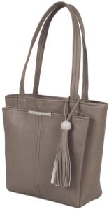 Solid Stylish Handheld Tote Bag In Coffee