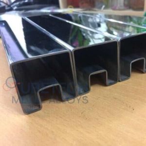 Square Slot Mirror Polish Stainless Steel Pipes