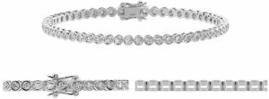 Bezel Tennis Series Diamond Bracelet, Gender : Female