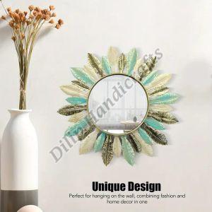 Coated Glass Decorative Metal Wall Mirror, Edge Type : Round Edge