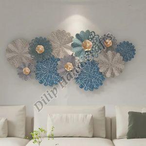 Polished Flower Metal Wall Art, Color : Multicolor