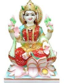 Polished Maa Laxmi Marble Statue For Religious Purpose