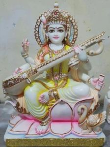 Polished Saraswati Mata Marble Statue, Speciality : Shiny, Dust Resistance