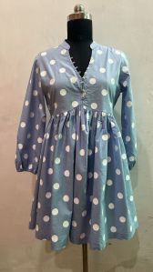 Flared Polka Dot Dress