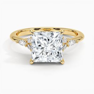 Women Princess 14 K Gold Diamond Ring