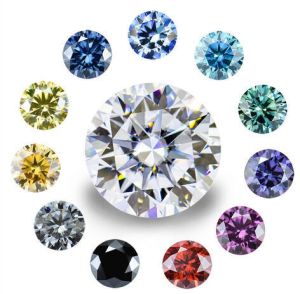 Fancy Color Moissanite Diamond, Color : White, Blue, Green, Pink, Red