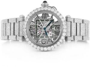 Fully Iced Out Cartier 41mm Moissanite Diamond  Watch In Vvs Clarity