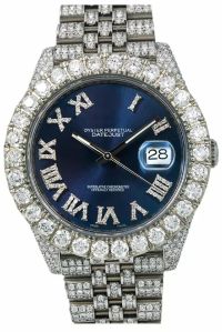 Rolex Oyster Perpetual Datejust Egyptian Blue Sunburst Dial