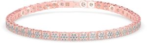 Rose Gold Flower Design Diamond Bracelet For Women