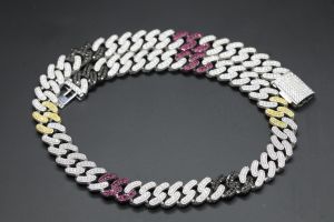 Round Moissanite Diamond Hip Hop Cuban Chain