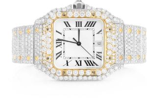 Santos De Cartier 38mm Vvs Moissanite Diamond Watch