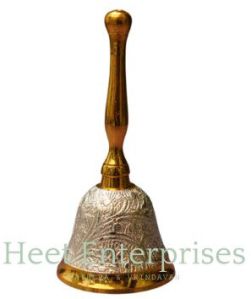 Nyra Pure Brass Pooja Prayer Bell For Home Use, Temple Use